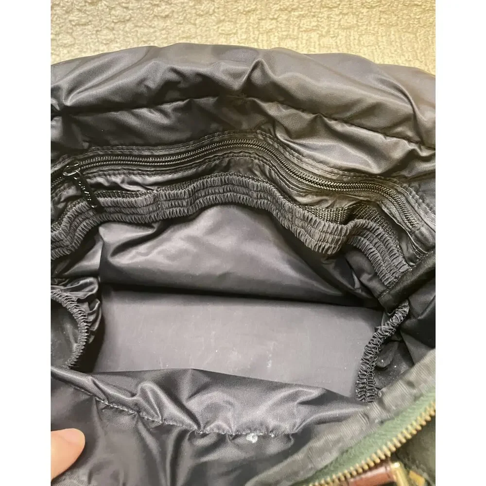Orvis Bag Fly Fishing Water Resistant Lining Battenkill Olive Canvas Leather